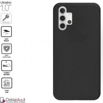 Silikoninis 1mm. storio dėklas - juodas (telefonams Samsung A32 5G)